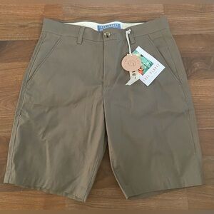 Free Planet Men's Khaki Flat Front Shorts Size 28